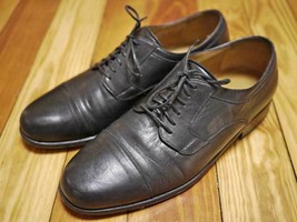 JOHNSTON &amp; MURPHY Domani Italy LEATHER Cap Toe Mens OXFORDS Shoes 8M 41 - $76.99