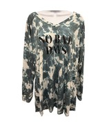 Torrid Super Soft Womens sz 3 3xl Tie Dye classic long sleeve no bad days v neck - $27.54