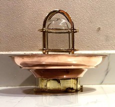 Vintage Style Decoration Replica Brass Metal Bulkhead Ceiling Light Fixture Glas - £100.65 GBP