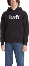 Levis Mens Big and Tall Rela Relaxed Graphic Pullover Hoodie Poster Caviar-3XL - £27.96 GBP