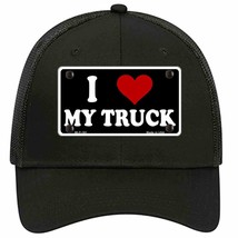 I Love My Truck Black Novelty Black Mesh License Plate Hat - £22.90 GBP