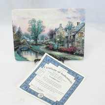 Thomas Kinkade Lamplight Lane Plate 3rd Issue with certificate - $15.67