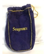 Vintage Seagram’s Purple Velvet Bag - $31.45 CAD