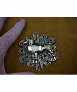 (B-DOG-170) Poodle dog lover Standard Poodles brass pin pendant - €19,87 EUR