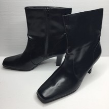 Vintage Covington Womens Black 2.5&quot; High Heel Ankle Boots Dressy Formal Size 9.5 - £31.38 GBP