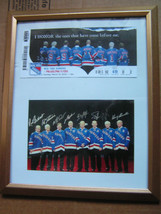 NY Rangers Legends Of Hockey 3/14/2010 Ticket Stub With 4 X 6 Framed Picture - £185.95 GBP