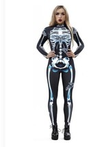 JomeDesign Womens 3D Skeleton Halloween Costumes Cosplay Jumpsuit Bodysu... - $16.83