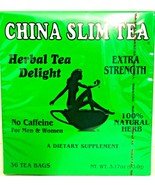 1/2/4 Boxes, China Slim Herbal Tea Extra Strength Delight 36 Tea Bags Ex... - $12.91 CAD+