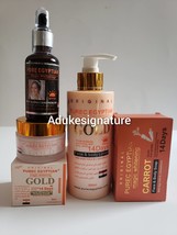 Purec egyptian magic gold lotion,carrot soap,facial cream and serum - $95.00