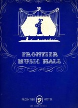 Frontier Music Hall Dinner Menu Frontier Hotel Las Vegas Nevada 1974 - £34.68 GBP