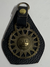 Antique Sun Brass Horse Medallion on Leather Martingale Rustic Cottagecore - $33.94