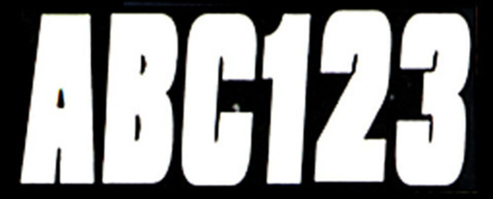 Hardline WHI350EC 3&quot; Block Letter &amp; Number Kit - Solid White - $15.75