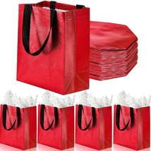 40 Pack Reusable Gift Bags With Handles, Glossy Grocery Shopping Bags, Christmas - $37.99