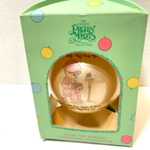 Vintage 1989 Enesco Precious Moments Only God Can Make A Home Christmas Ornament - $12.60