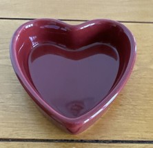 EUC Chantal Heart Shaped Stoneware Ramekins 3 Oz 93- HB08/4 Red - $9.89