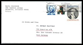 1977 US Air Mail Cover - North Suburban, Illinois to WEST GERMANY D17 - £2.32 GBP