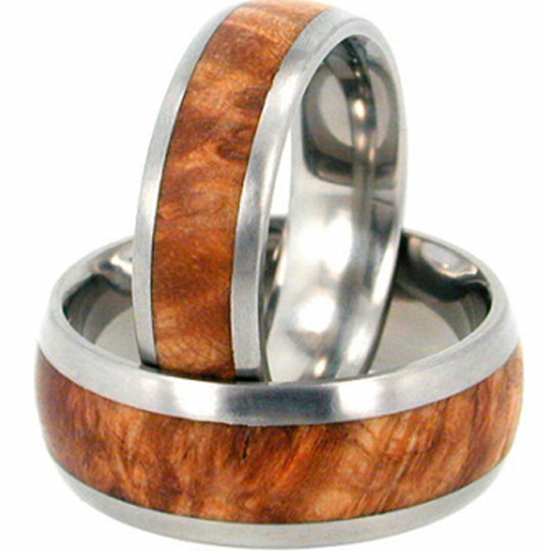 COI Tungsten Carbide Wedding Band Ring With Wood - TG2598