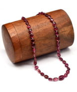 Pink Tourmaline Pearl Necklace Rubellite Beaded 85 Ct Gemstone Silver St... - $17,424.54 MXN