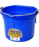 Miller Manufacturing P8FBBLUE Plastic Flat Back Bucket for Horses, 8-Qua... - $33.07 CAD