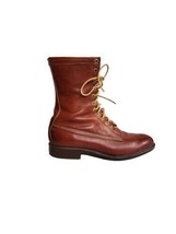 Vintage Sta Dri Men Leather Hunting Woking Combat 10&quot; Lace Up Boots 9 - $198.00