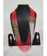 colourfull designer seeds beads native american necklace , earings - £19.70 GBP