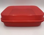 Tupperware Storz-A-Lot Container - Hinged Lid - Red - # 2242A-1 - $33.20