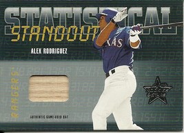 2002 Leaf Rookies &amp; Stars Statistical Standouts Material A Rodriguez 2 Rangers - $8.00