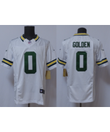 Men's Kenneth Golden #0 Stitched Jersey White Green - $45.00