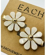 Each Jewels Retro Style Pearlized Flower Barrette Set - £11.66 GBP