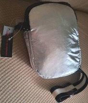 No Boundaries Girls/Women Silver Iridescent Gabriela Crossbody Nylon Strap Pouch - £6.75 GBP