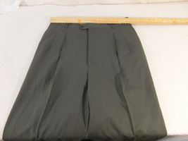 Adult Men&#39;s Louis Raphael LR 100% Virgin Wool Dress Slacks Gray Green 33278 - $8.72