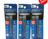 Century Drill &amp; Tool 68253 #3 Square Screwdriving Bits Pack of 3 - $16.82