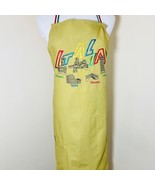 Italy Italia Embroidered Long Apron with Pocket Heritage Familia Family ... - £19.54 GBP