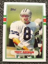 1989 Troy Aikman Dallas Cowboys Rookie Card. Reprint Mint Condition!! - £1.48 GBP