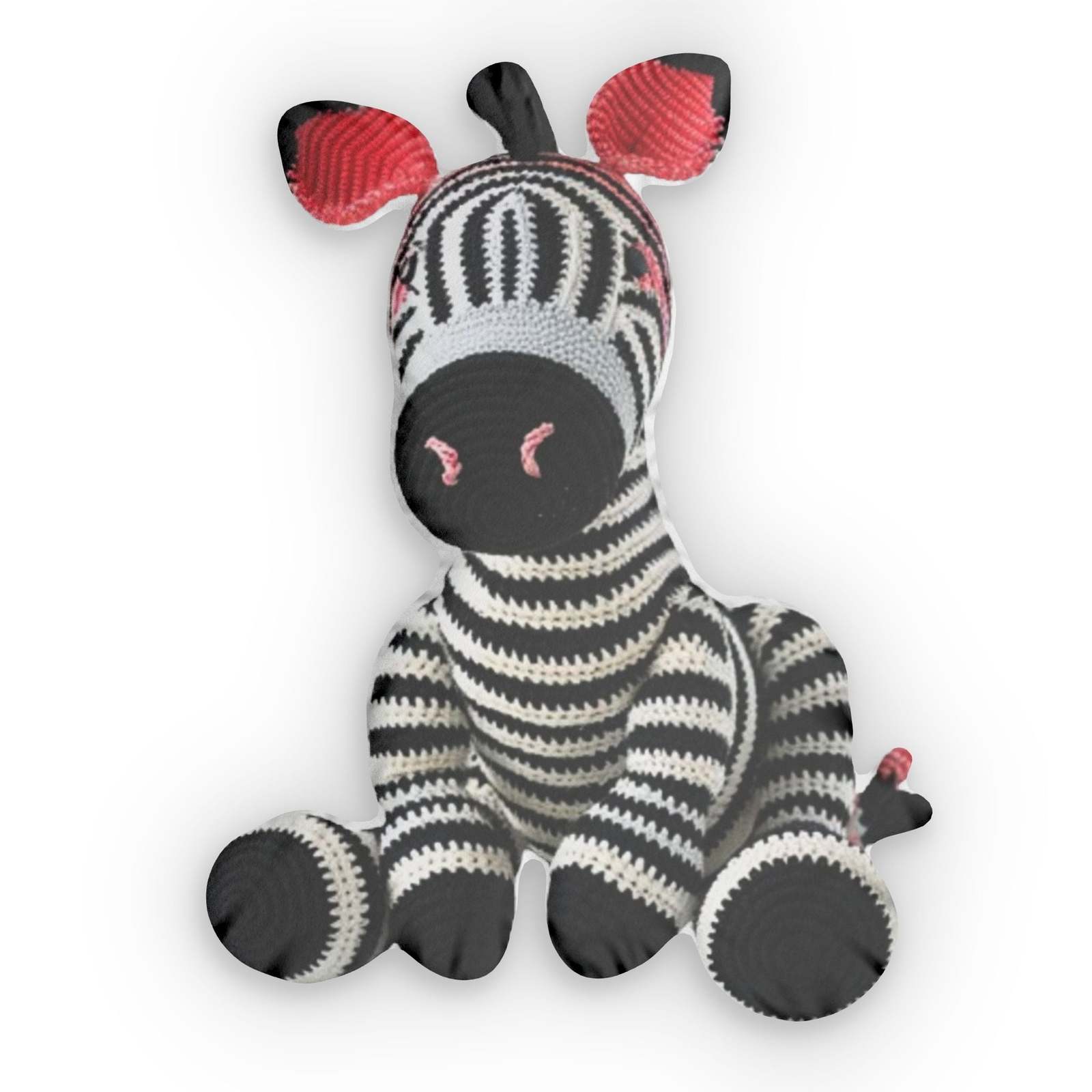 Naturally Comfy Zebra Kids Pillow, Pillow Gift, Crochet Plush Gift