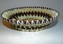 Intricately Woven &amp; Beautiful Cowry Shell Bowl/Basket Handmade in Fiji - £23.60 GBP