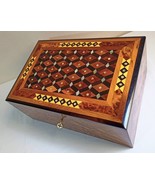 Thuya Wood Jewelry Box  inlaid with Mother of pearl, Handcrafted from ex... - £178.30 GBP