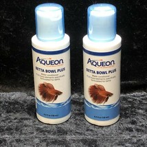 Aqueon Betta Bowl Plus Water Conditioner &amp; Dechlorinator 2 Pack Exp 2/24 - £7.11 GBP