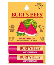 Burt&#39;s Bees 100% Natural Origin Moisturizing Lip Balm Watermelon 0.15oz x 2 pack - £26.29 GBP