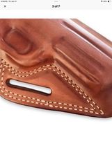 Fits FN FNX 45 Tactical 5.3”BBL Threaded Barrel Leather Belt Holster #1314# RH image 3