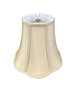 Royal Designs Bottom Scalloped Bell Lamp Shade in Beige, 7&quot; x 14&quot; x 11.5&quot; - £51.31 GBP