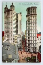St Paul and Park Row Buildings New York City NY NYC UNP DB Postcard Q1 - £3.12 GBP