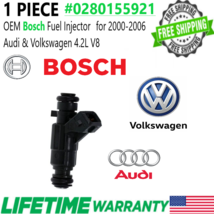 OEM BOSCH 1 piece Fuel Injector for 2000-2006 Volkswagen&amp;Audi 4.2L #0280155921 - £29.40 GBP