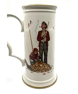 Vintage Norman Rockwell &quot;Fall Pensive Pals&quot; Stein Mug Gorham - $47.04 CAD