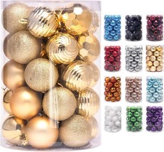 Christmas Ball Ornament for Christmas Tree 30pcs 2.36&quot; Christmas Tree Dec (Gold) - £12.36 GBP