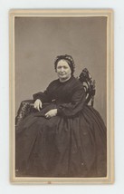 Antique CDV Circa 1860s Lovely Smiling Woman  in Mourning Dress Abbott Albany NY - £8.83 GBP