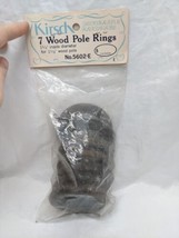 Vintage Kirsch 7 Wood Pole Rings 1 3/4&quot; Inside Diameter 1 3/8&quot; Wood Pole - £25.02 GBP