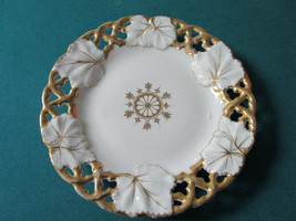 Carl Tielsch, TPM, Germany, Antique round, White, Gold Dish lattice 9&quot; - £98.53 GBP