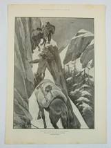 Antique 1898 Print Canada Euston to Klondike Trip Sophie Mountain Julius... - $39.99