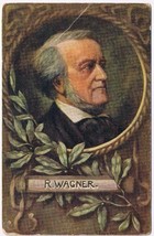 Art Postcard Composer R Wagner Portrait 1917 V Franke - $2.96